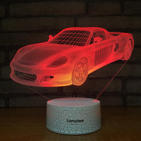 Image of Crack Lighting Base Traffic Sports Car 3D Illusion Lamp Night Light 3DL787