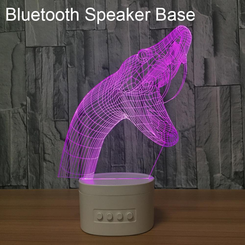 Animal Dolphin RGB Bulb Multi Switch Luminaria ara Kid Tot Room 3D Illusion Lamp Night Light