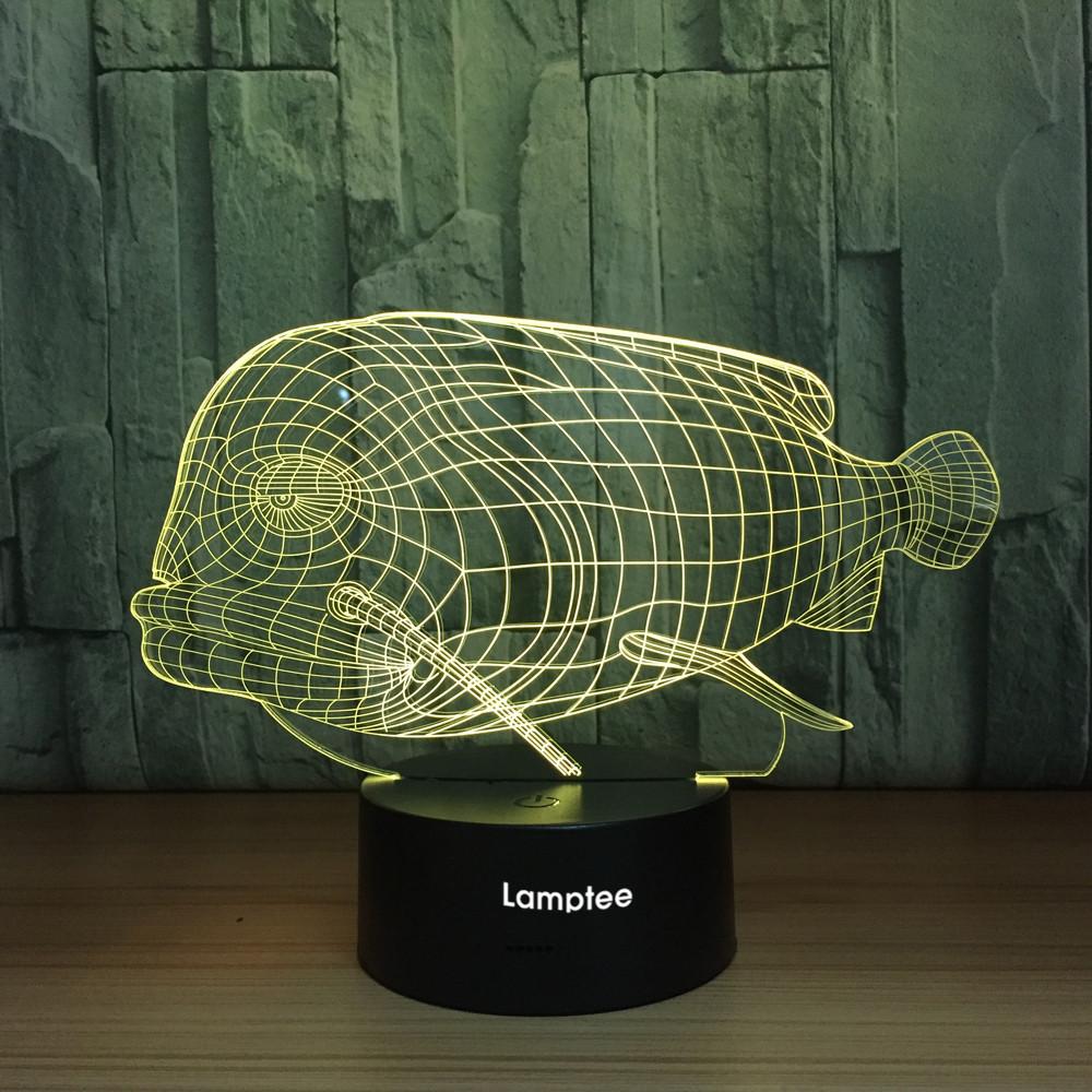 Animal Fish 3D Illusion Lamp Night Light 3DL802