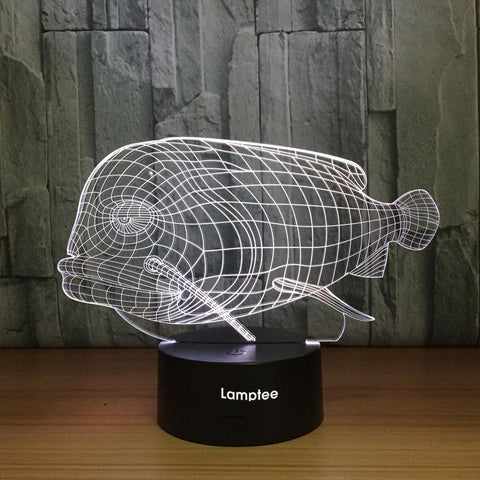 Image of Animal Fish 3D Illusion Lamp Night Light 3DL802