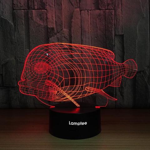 Image of Animal Fish 3D Illusion Lamp Night Light 3DL802