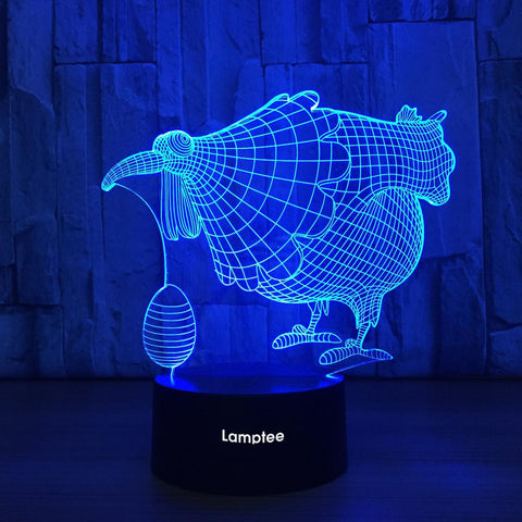 Image of Animal Turkey 3D Illusion Lamp Night Light 3DL804