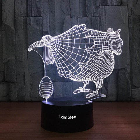 Image of Animal Turkey 3D Illusion Lamp Night Light 3DL804