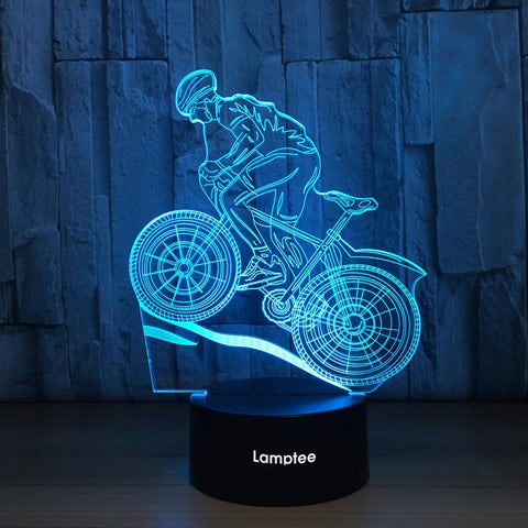 Image of Sport Cyclist 3D Illusion Lamp Night Light 3DL824