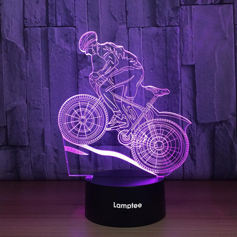 Image of Sport Cyclist 3D Illusion Lamp Night Light 3DL824