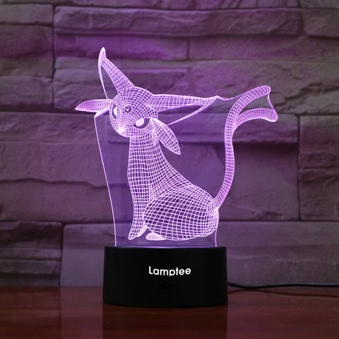 Image of Anime Pokemon Epseon 3D Illusion Lamp Night Light 3DL828