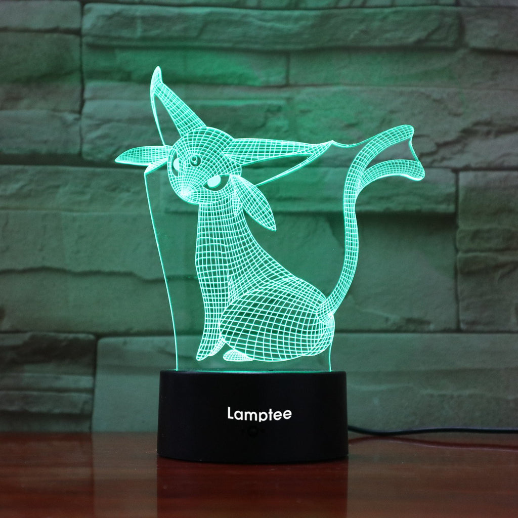 Anime Pokemon Epseon 3D Illusion Lamp Night Light 3DL828