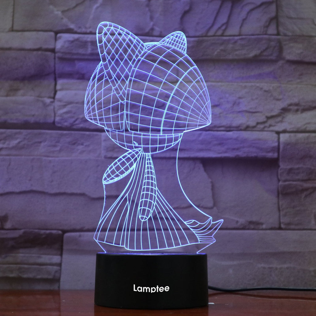 Abstract Pokemon Shaped 3D Illusion Night Light Lamp 3DL833
