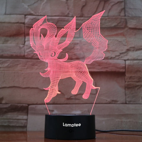Image of Anime Pokemon Leafeon 3D Illusion Lamp Night Light 3DL836