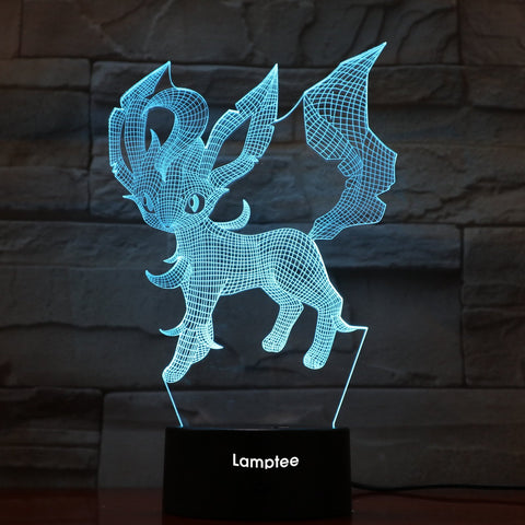 Image of Anime Pokemon Leafeon 3D Illusion Lamp Night Light 3DL836