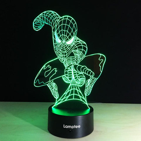 Image of Anime Marvel Superhero Spiderman 3D Illusion Lamp Night Light 3DL085