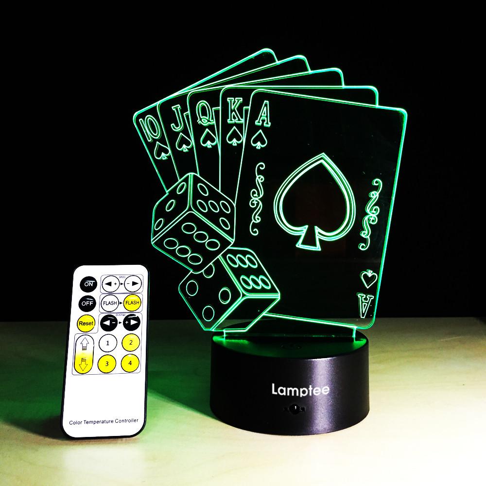 Other Poker Cards Game Playing 3D Illusion Lamp Night Light 3DL087