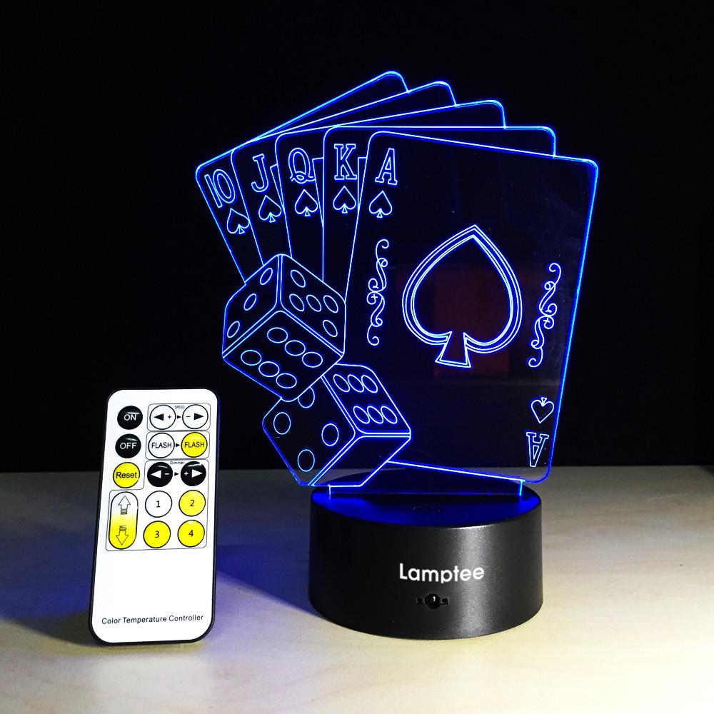 Other Poker Cards Game Playing 3D Illusion Lamp Night Light 3DL087