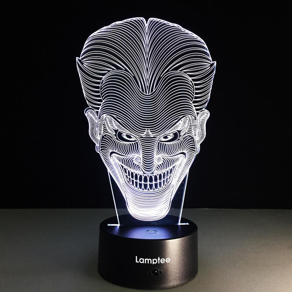 Art Smiley Face Jack 3D Illusion Lamp Night Light 3DL089