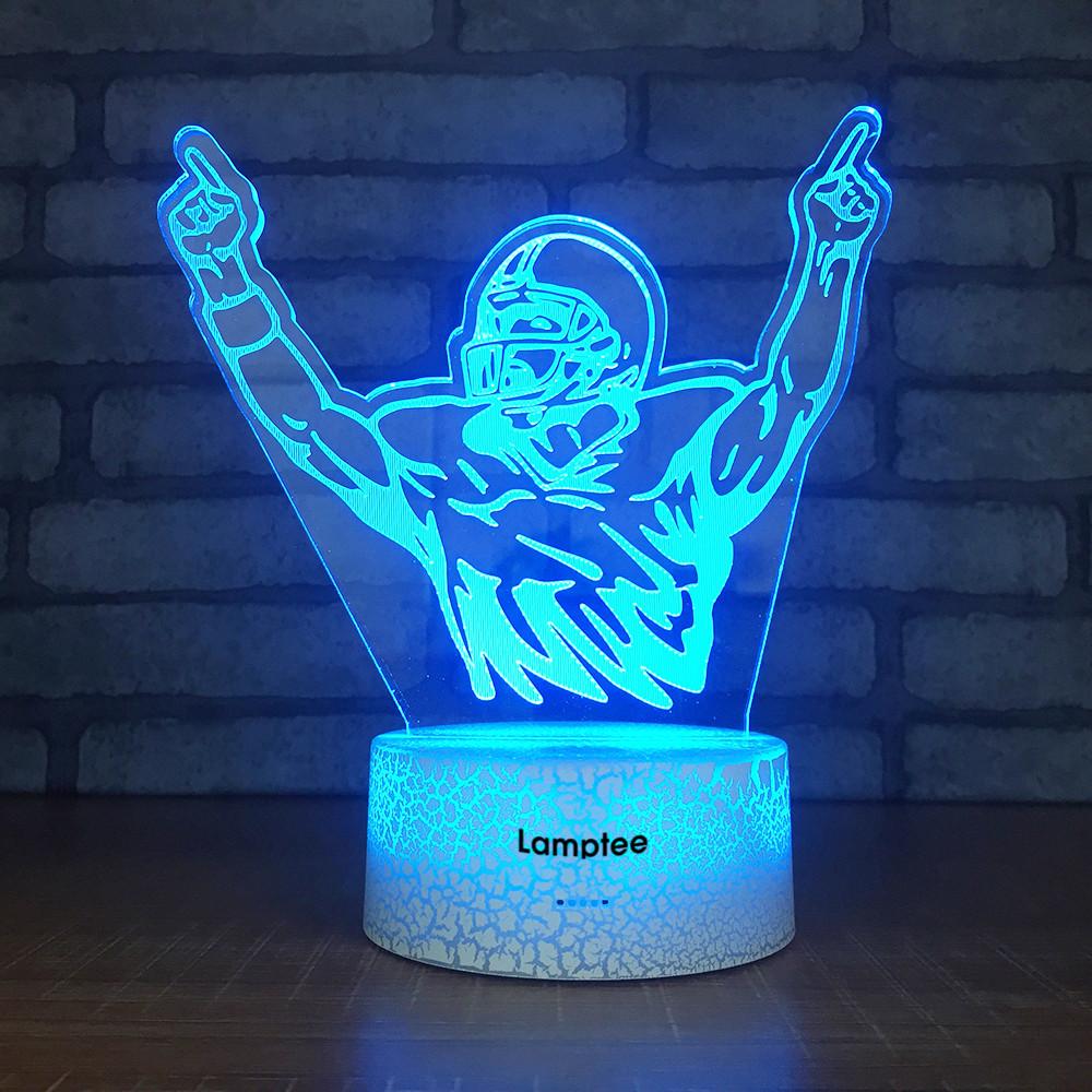 Crack Lighting Base Sport Rugby Victory 3D Illusion Lamp Night Light 3DL979