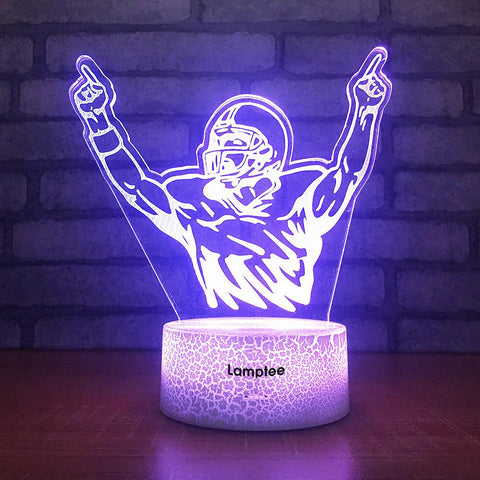 Image of Crack Lighting Base Sport Rugby Victory 3D Illusion Lamp Night Light 3DL979