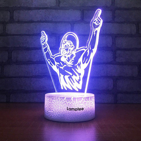 Image of Crack Lighting Base Sport Rugby Victory 3D Illusion Lamp Night Light 3DL979