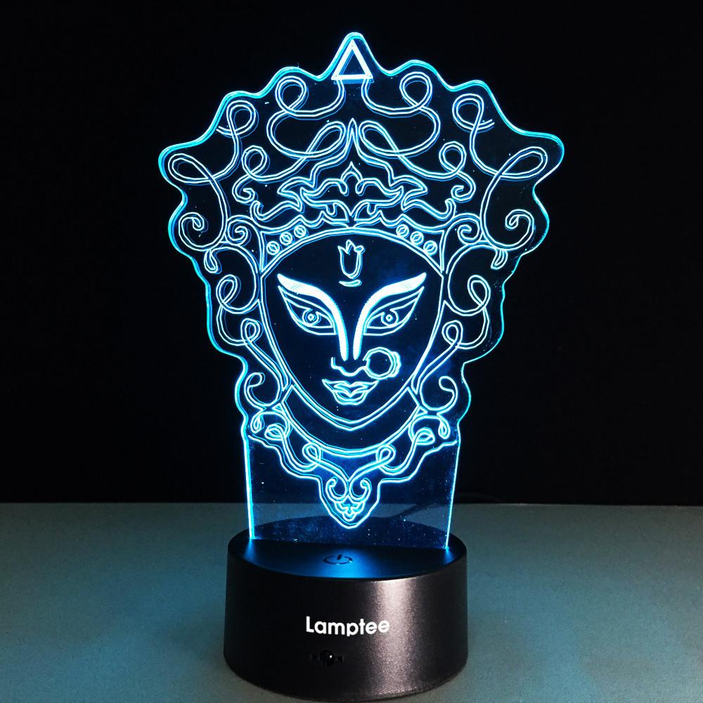 Art Indian Traditional Dancing Women 3D Illusion Night Light Lamp 3DL098