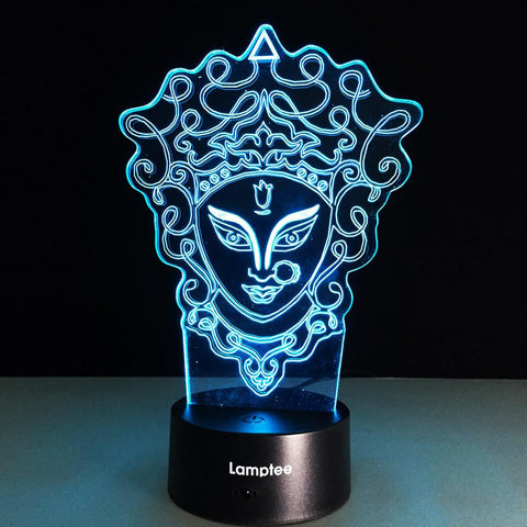 Image of Art Indian Traditional Dancing Women 3D Illusion Night Light Lamp 3DL098