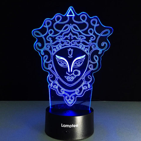 Image of Art Indian Traditional Dancing Women 3D Illusion Night Light Lamp 3DL098