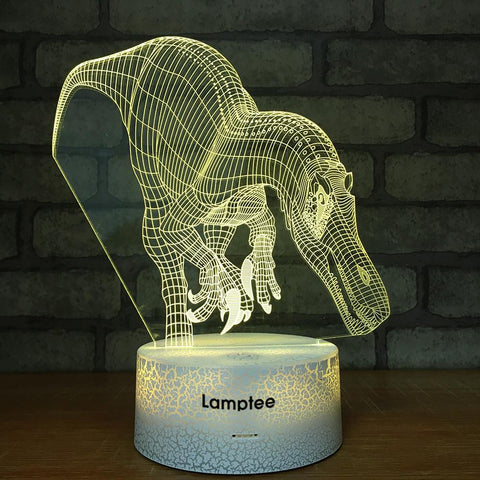 Image of Crack Lighting Base Animal Dinosaur 3D Illusion Lamp Night Light 3DL990