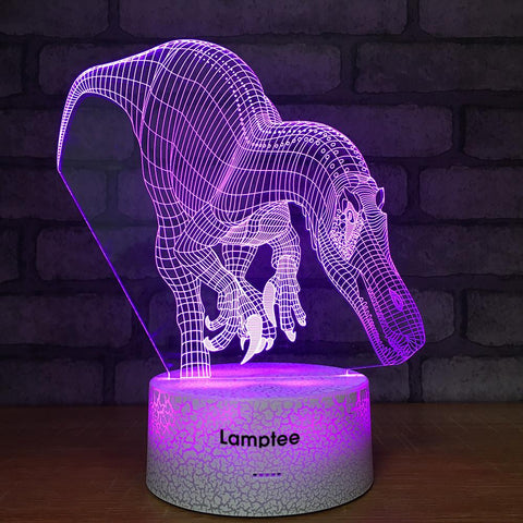 Image of Crack Lighting Base Animal Dinosaur 3D Illusion Lamp Night Light 3DL990