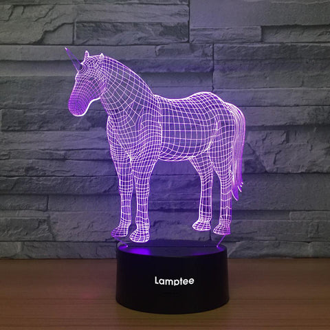 Image of Animal Horse 3D Illusion Lamp Night Light 3DL996