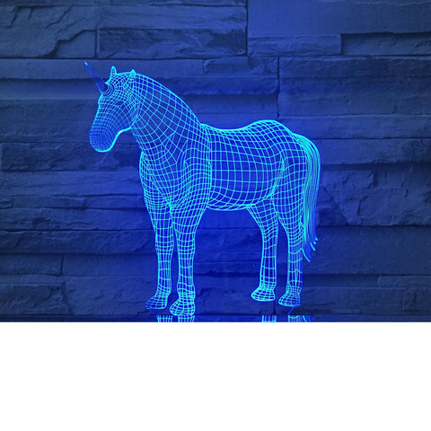 Image of Animal Horse 3D Illusion Lamp Night Light 3DL996