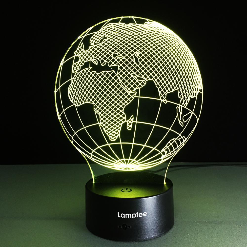 Other Creative Earth Globe 3D Illusion Lamp Night Light 3DL019