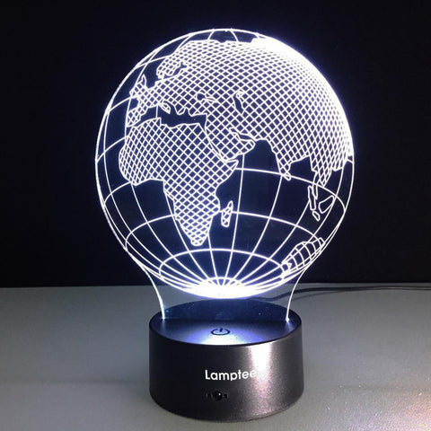 Image of Other Creative Earth Globe 3D Illusion Lamp Night Light 3DL019