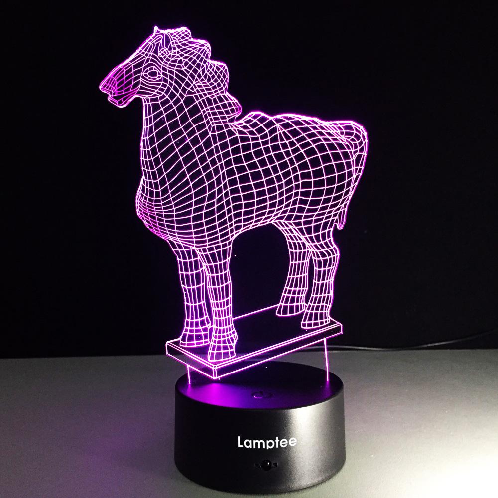 Animal Horse 3D Illusion Lamp Night Light 3DL007