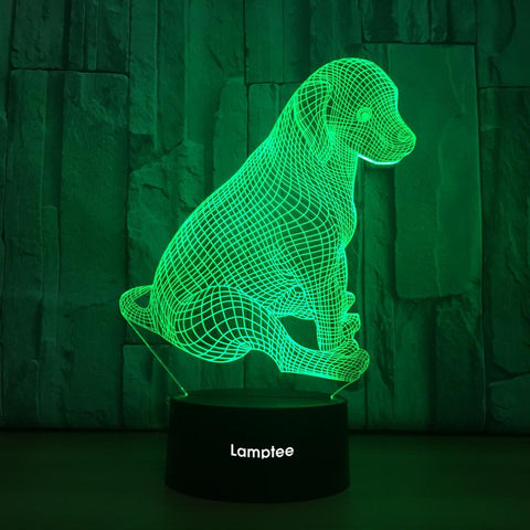 Image of Animal Lovely Dog 3D Illusion Lamp Night Light 3DL1355