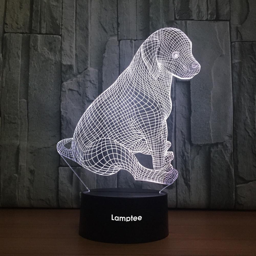 Animal Lovely Dog 3D Illusion Lamp Night Light 3DL1355