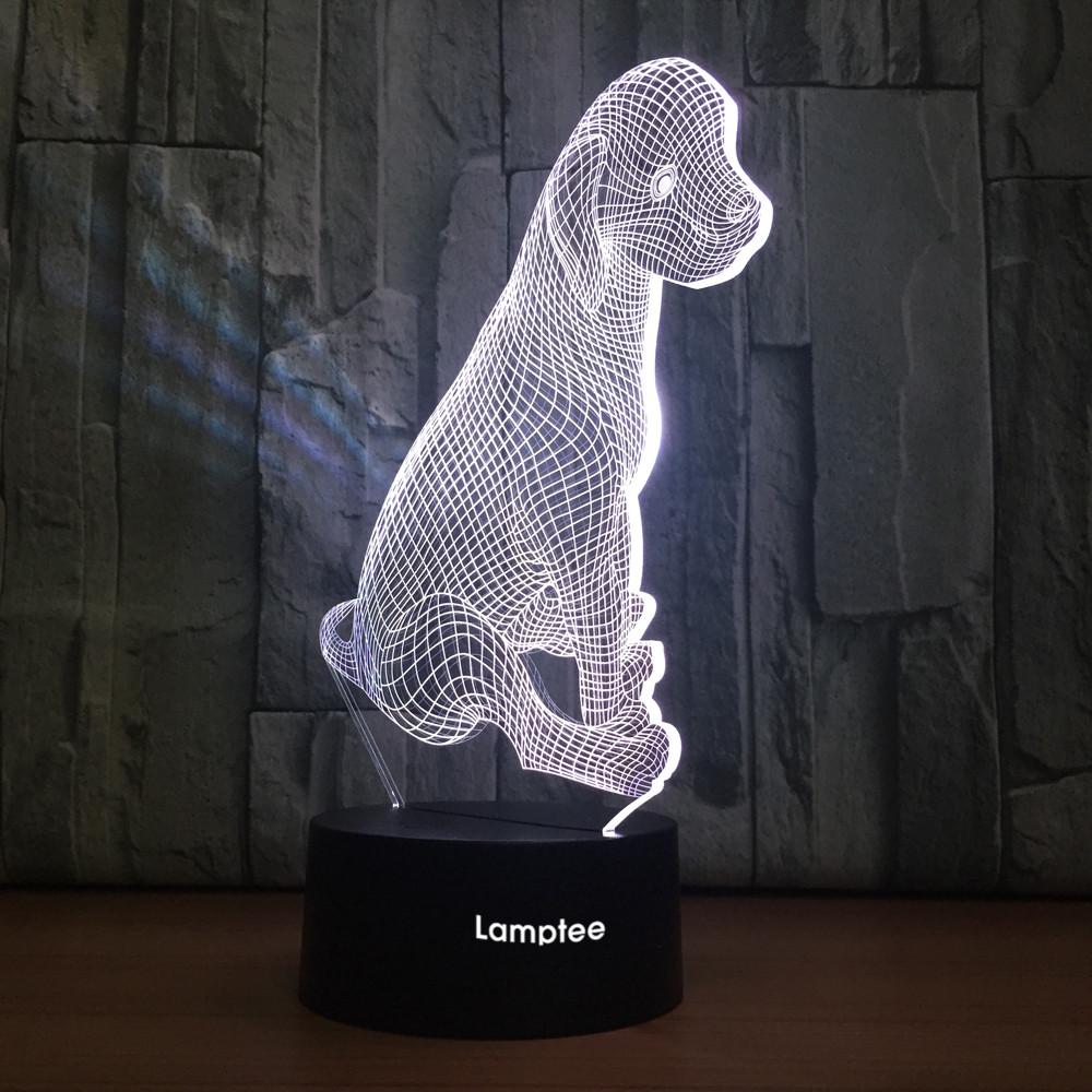 Animal Lovely Dog 3D Illusion Lamp Night Light 3DL1355