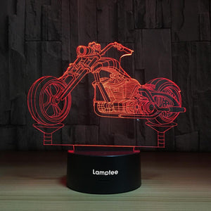 Traffic Motor Bike 3D Illusion Lamp Night Light 3DL1312