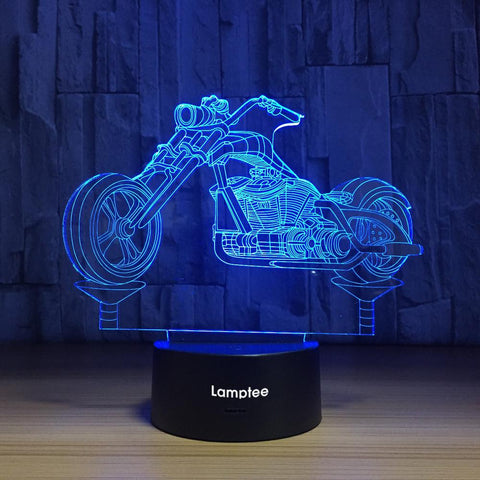Image of Traffic Motor Bike 3D Illusion Lamp Night Light 3DL1312