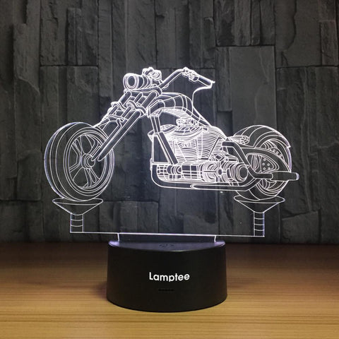 Image of Traffic Motor Bike 3D Illusion Lamp Night Light 3DL1312