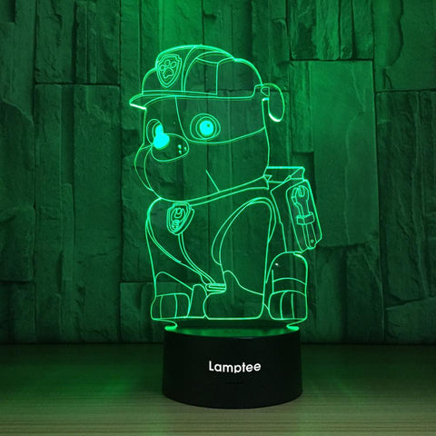 Image of Animal Paw Patrol Cute Dog 3D Illusion Lamp Night Light 3DL1365