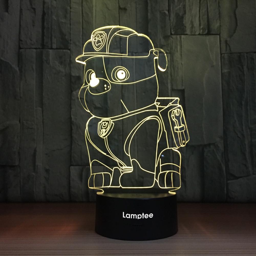 Animal Paw Patrol Cute Dog 3D Illusion Lamp Night Light 3DL1365