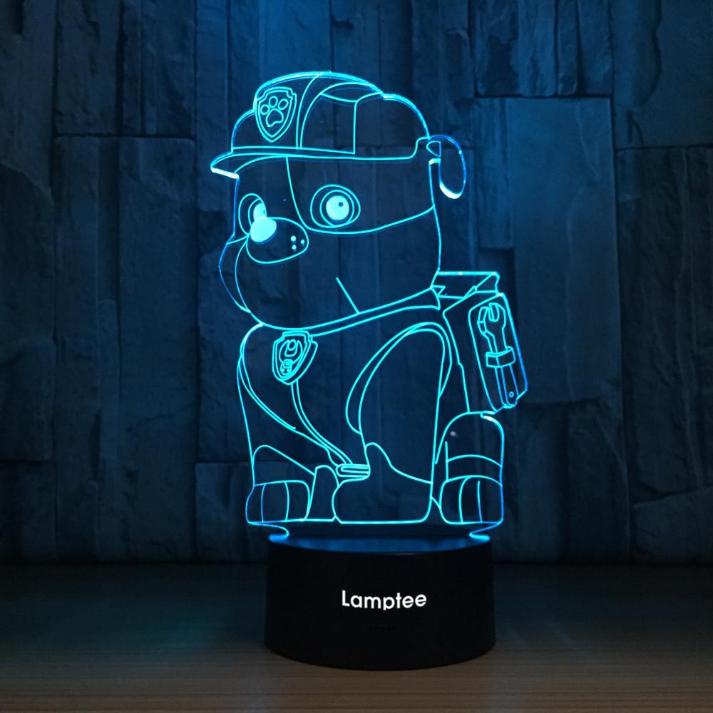 Animal Paw Patrol Cute Dog 3D Illusion Lamp Night Light 3DL1365