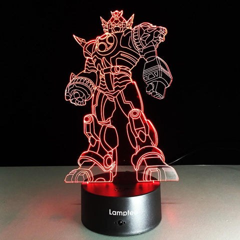 Image of Anime Hero Transformers 3D Illusion Night Light Lamp 3DL082