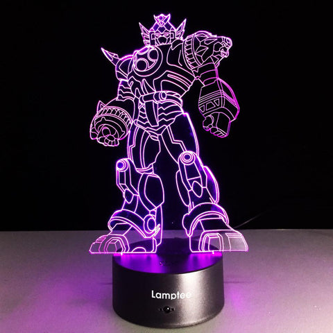 Image of Anime Hero Transformers 3D Illusion Night Light Lamp 3DL082