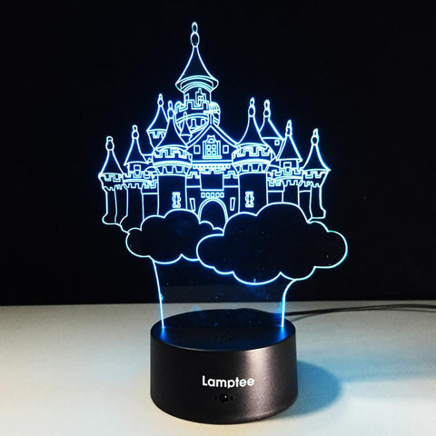 Building Dream Castle Shaped 3D Illusion Lamp Night Light 3DL031