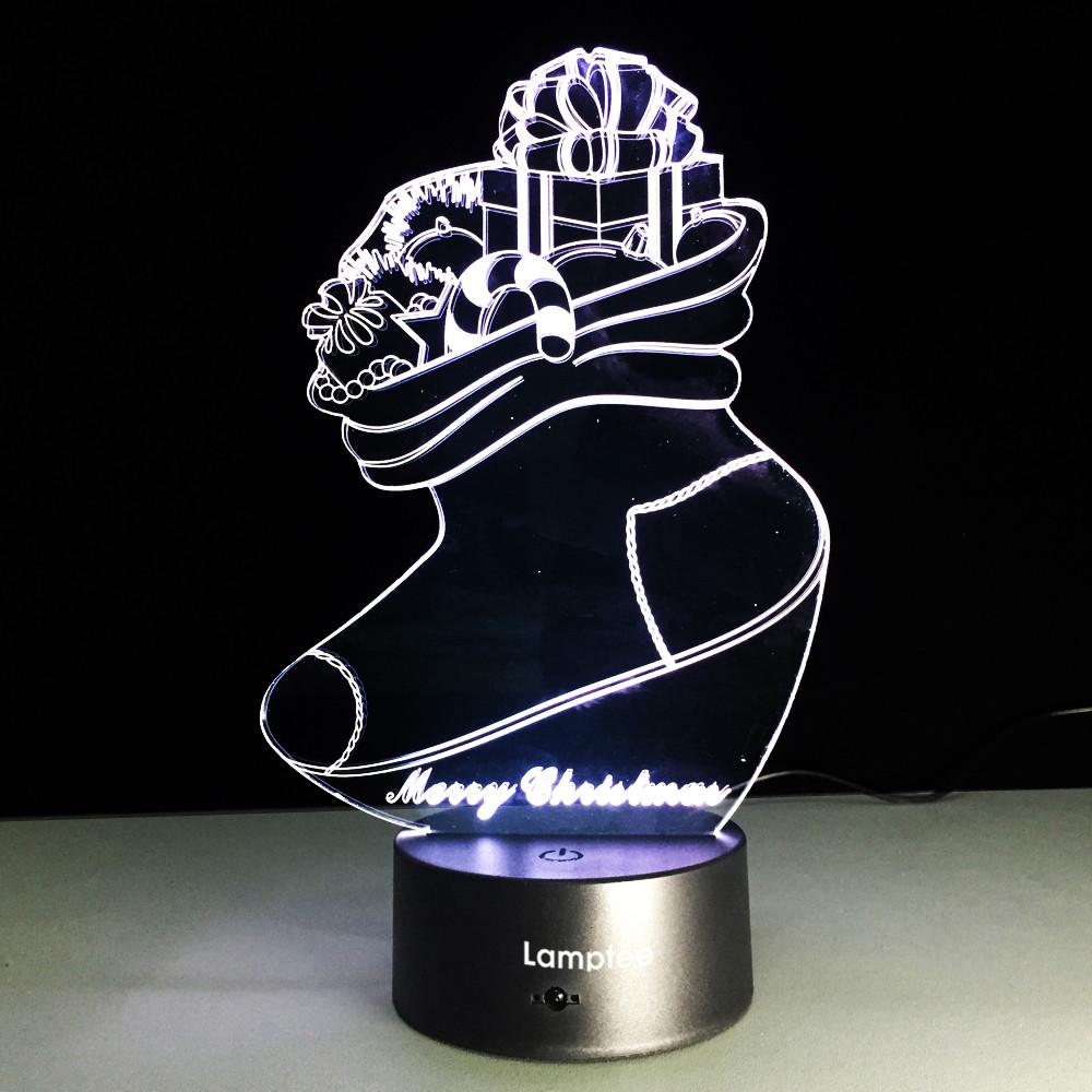 Festival Creative Christmas Gift 3D Illusion Lamp Night Light 3DL203