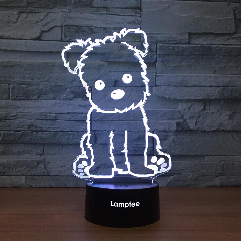 Animal Cute Puppy 3D Illusion Lamp Night Light 3DL1273