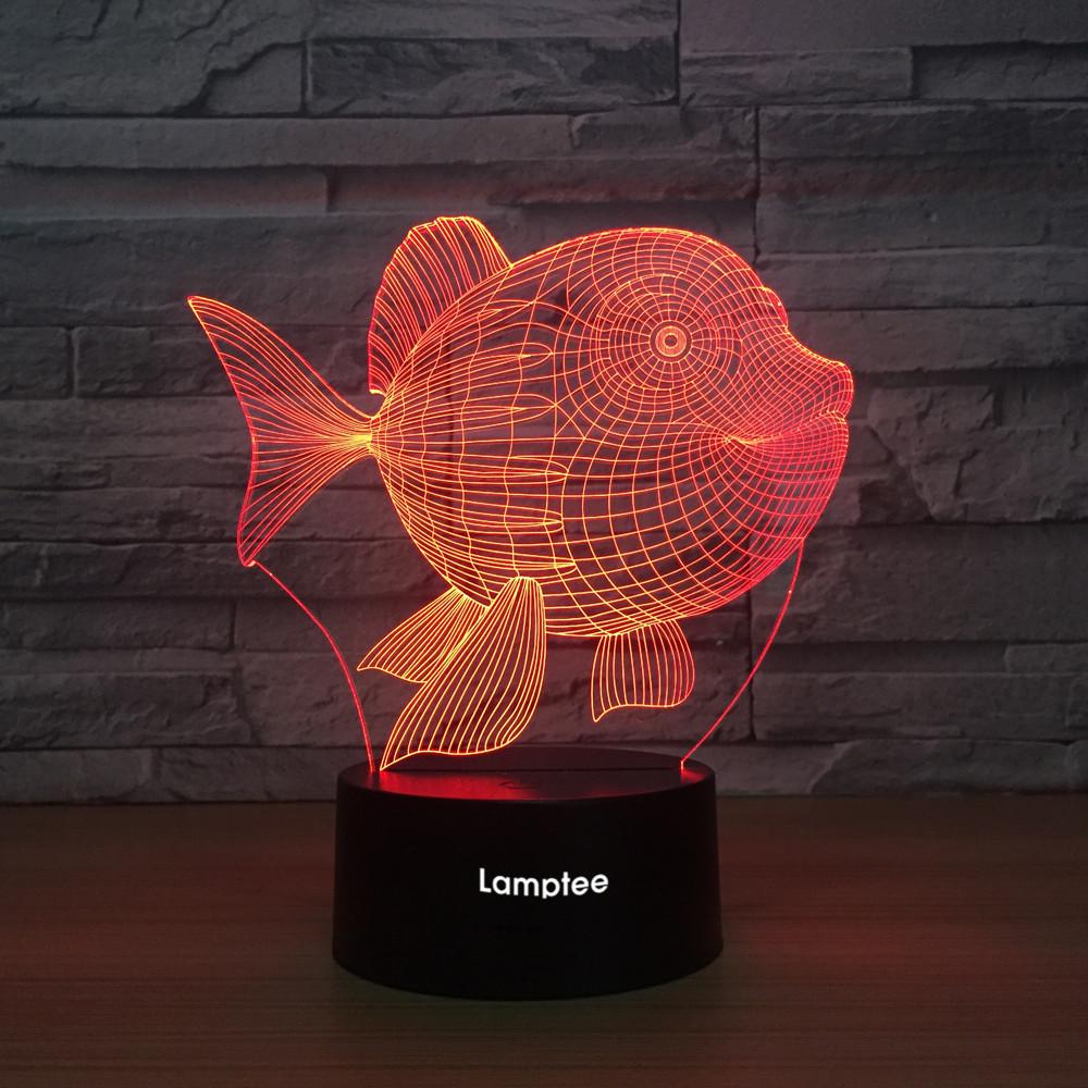 Animal Fish 3D Illusion Lamp Night Light 3DL1330