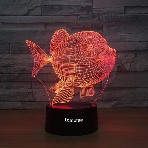 Image of Animal Fish 3D Illusion Lamp Night Light 3DL1330