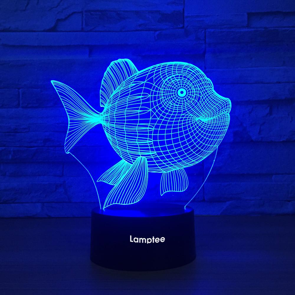 Animal Fish 3D Illusion Lamp Night Light 3DL1330