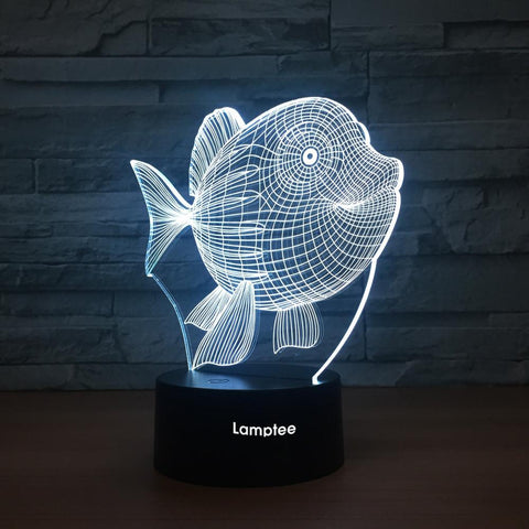 Image of Animal Fish 3D Illusion Lamp Night Light 3DL1330