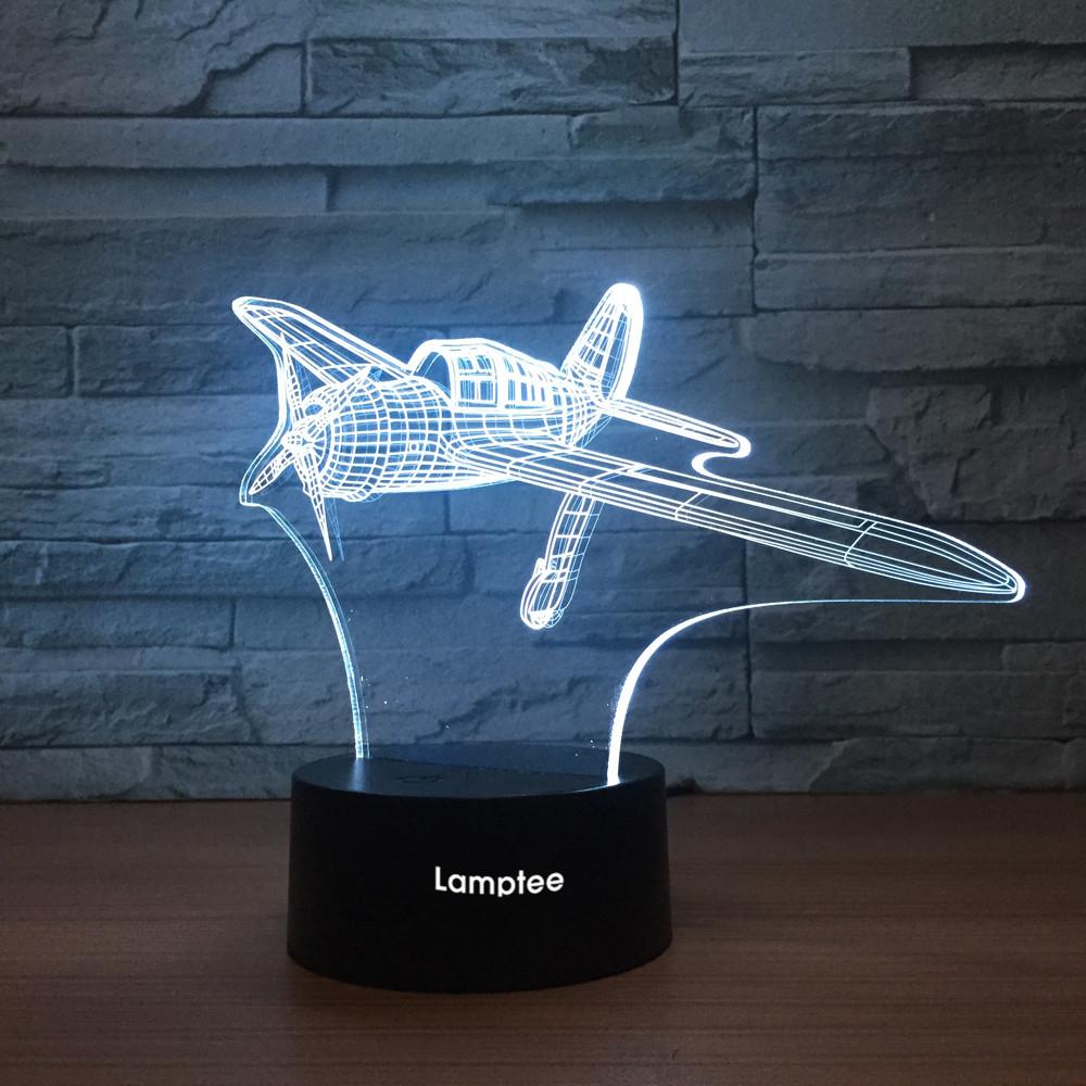 Traffic War Plane Fighter-Aircraft 3D Illusion Lamp Night Light 3DL1262